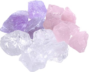 Pietre mistre 300 g - Ametista - Quarzo rosa - Cristallo di rocca
